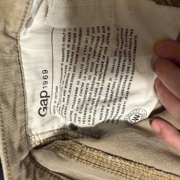 Gap Modern Stretch True Skinny Corduroy Pants Tan Women's Size 28 - Picture 6 of 7
